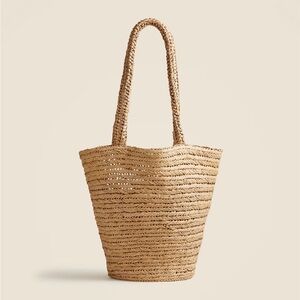J Crew Malta Handwoven Straw Tote